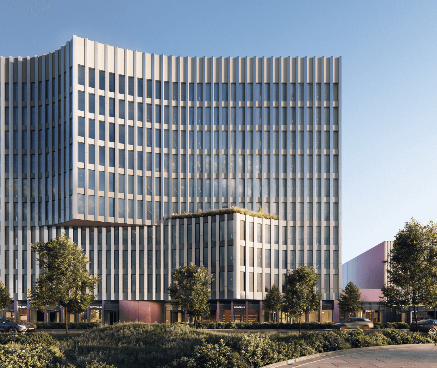 Представлена архитектура первой очереди Lavin Workplace с «воздушными фасадами»